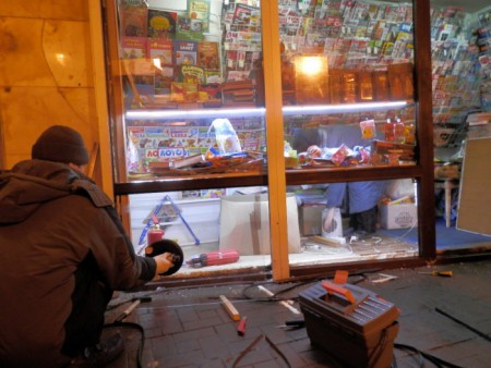 замена стекла, замена стекла в витраже павильона, Садовая- Сухаревская, д. 2 подземный переход